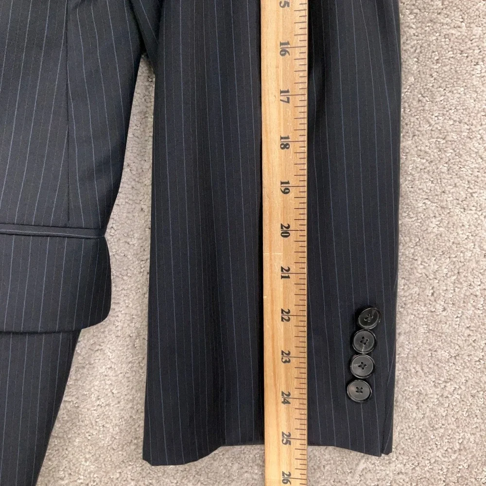 Hugo Boss Blazer Mens 44L Navy Blue Pinstripe Selection Ivy Leage Executive Wool